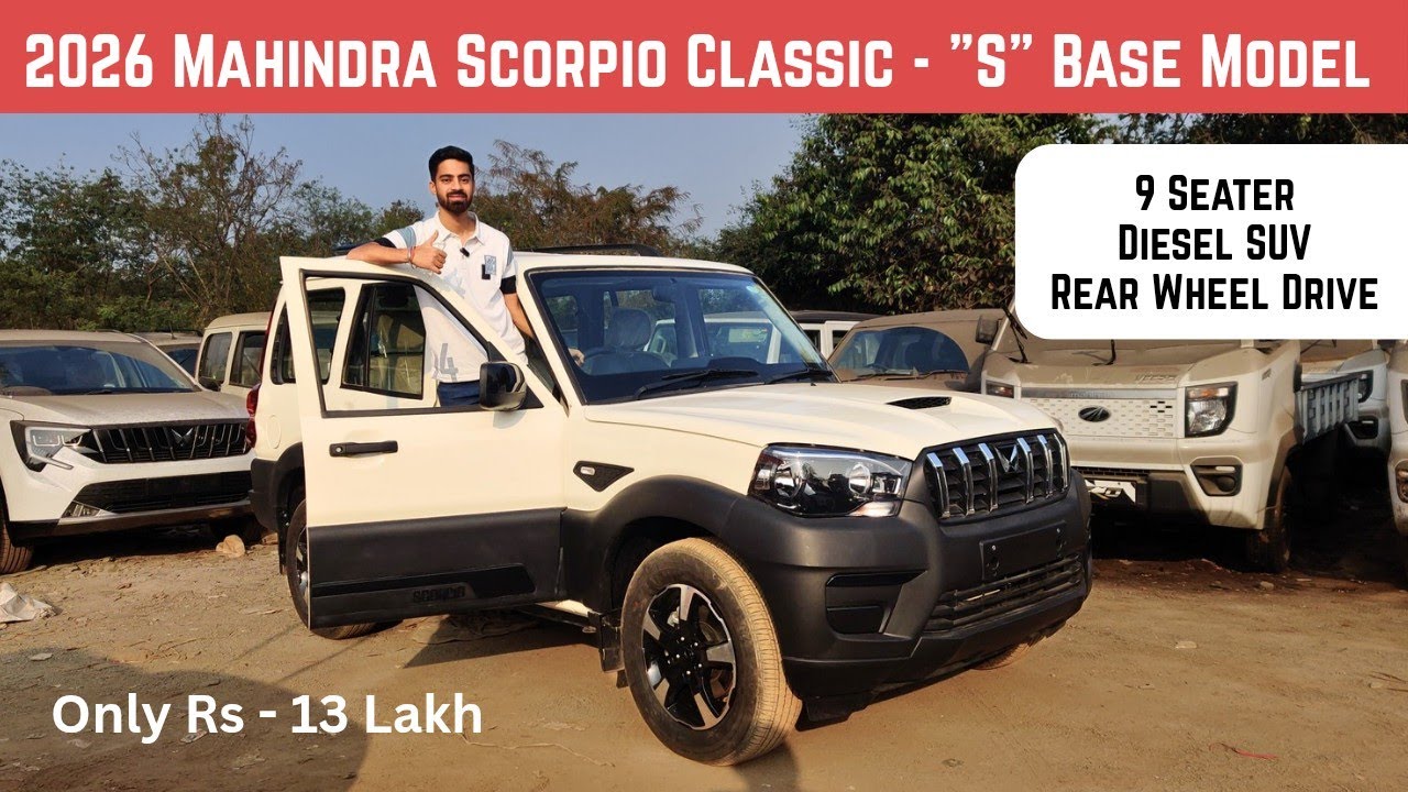 2026 Scorpio Classic - S Base Model 🔥 9 Seater | Real Life Review | Diesel SUV spacious 7 seater