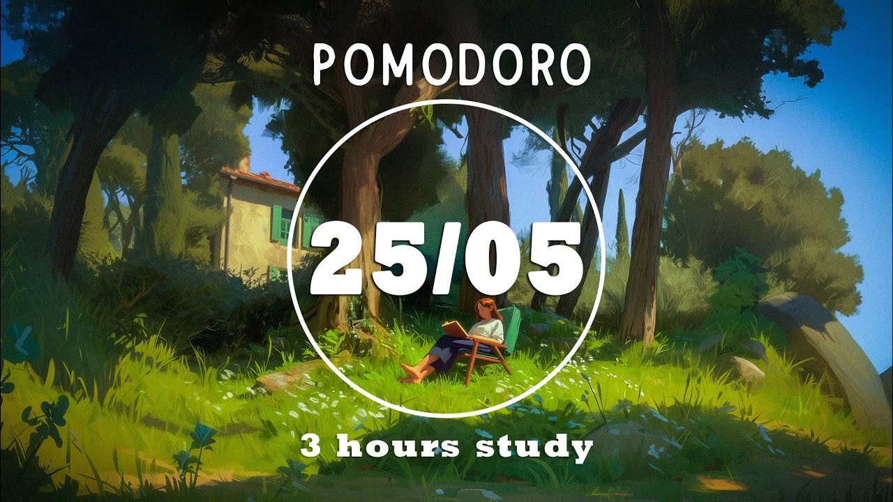 Deep focus lofi ★︎ 3 hours study ★︎ pomodoro 25/05 ★︎ 6 x 25min