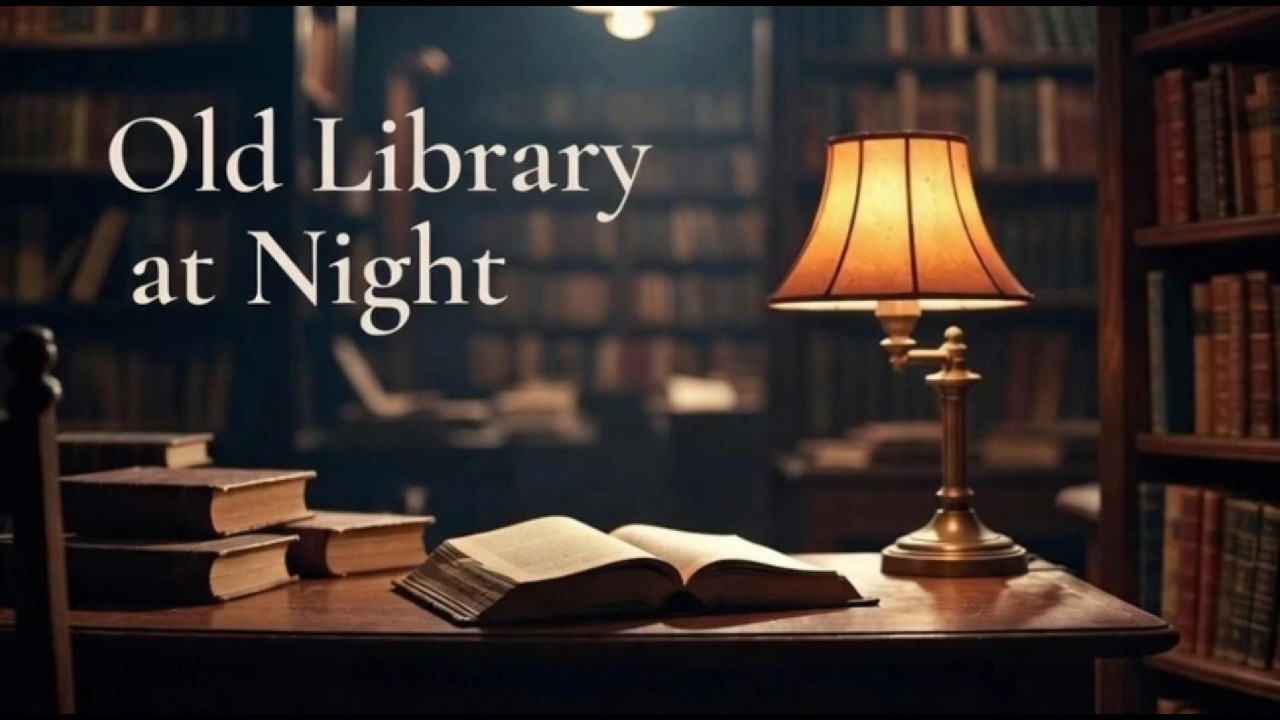 Old Library at Night | Calming Bedtime Story for Deep Sleep