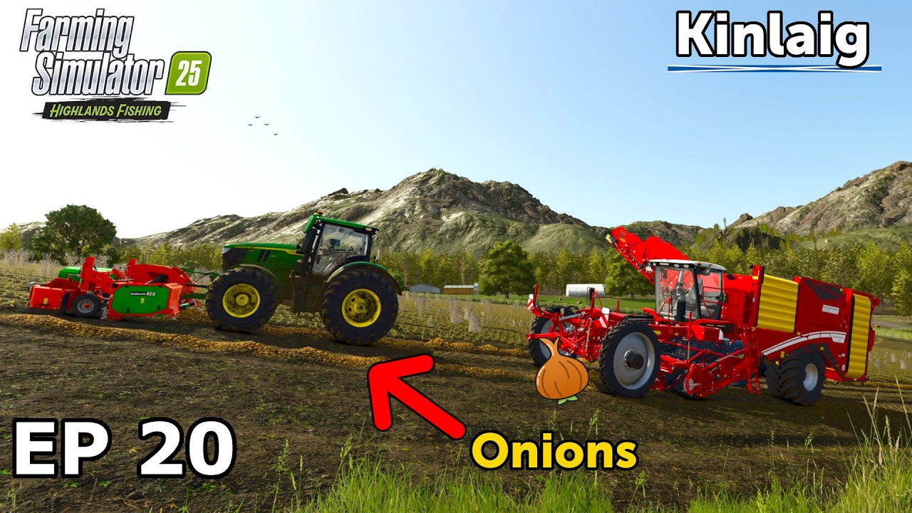 The Onion Harvest Has Started! I Highlands Fishing Expansion Episode 20 - Farming Simulator 25