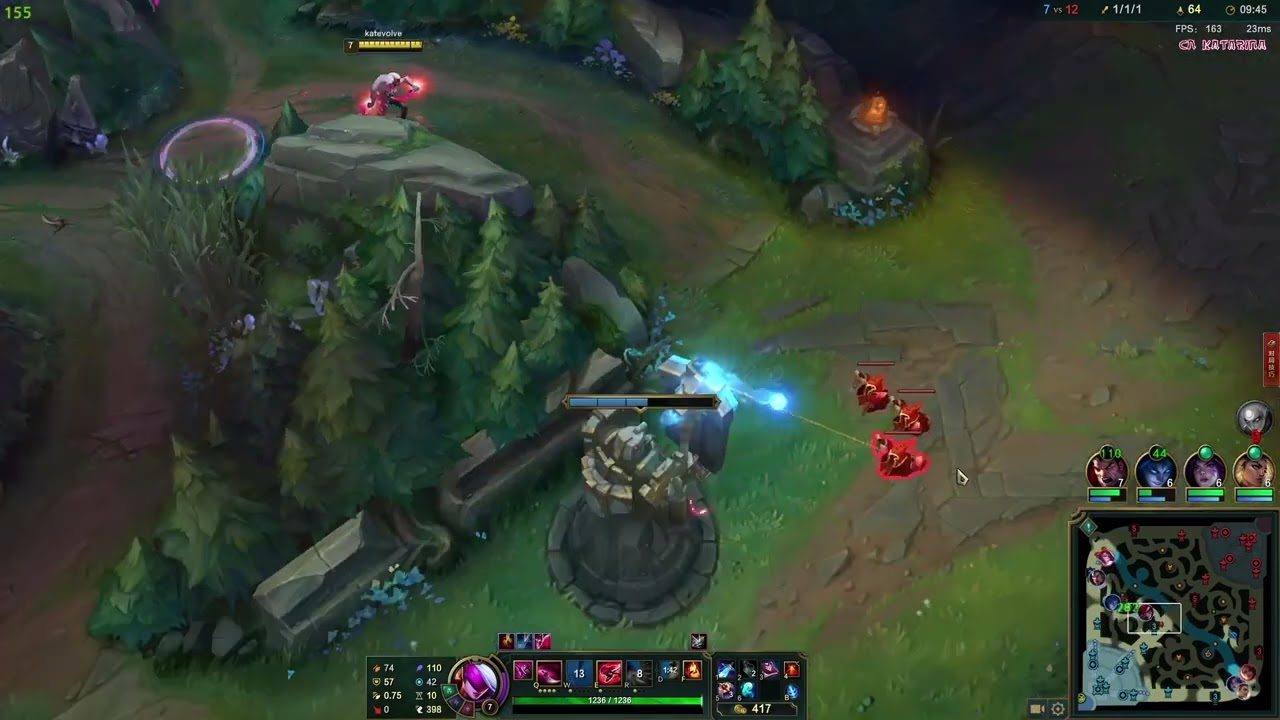 莲华刀 lianhuadao Katarina vs Irelia CN Server D1 Patch 12.21 PentaKill