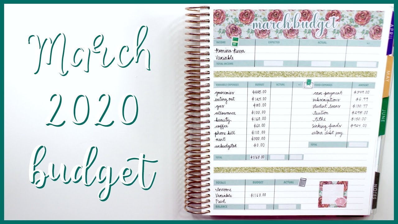 Budget with Me: March 2020 Monthly Budget - NO MORE CREDIT CARDS!