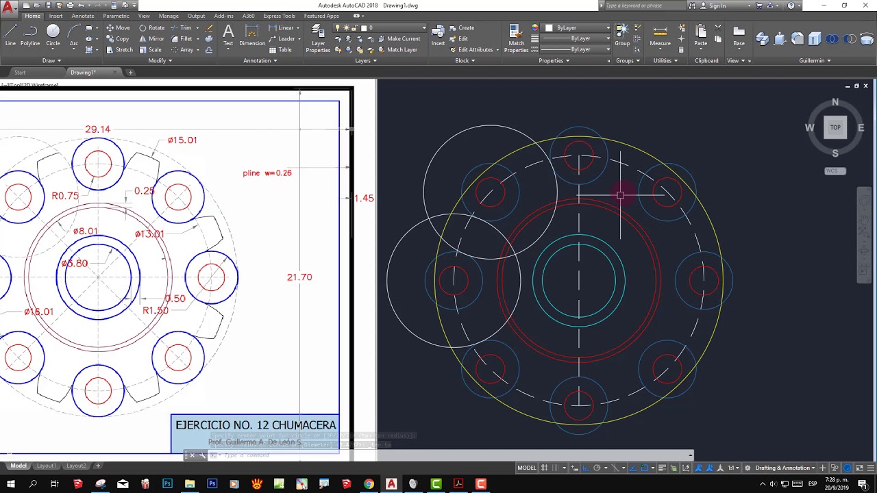 Dibujo Vectorial Dibujando una Chumacera