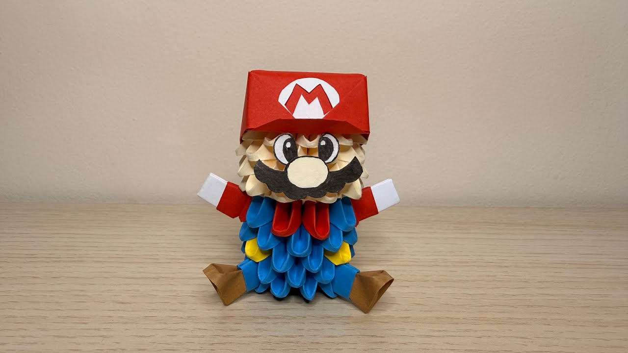 How to Make a Mario 3D Origami | Step-by-Step Paper Craft Tutorial