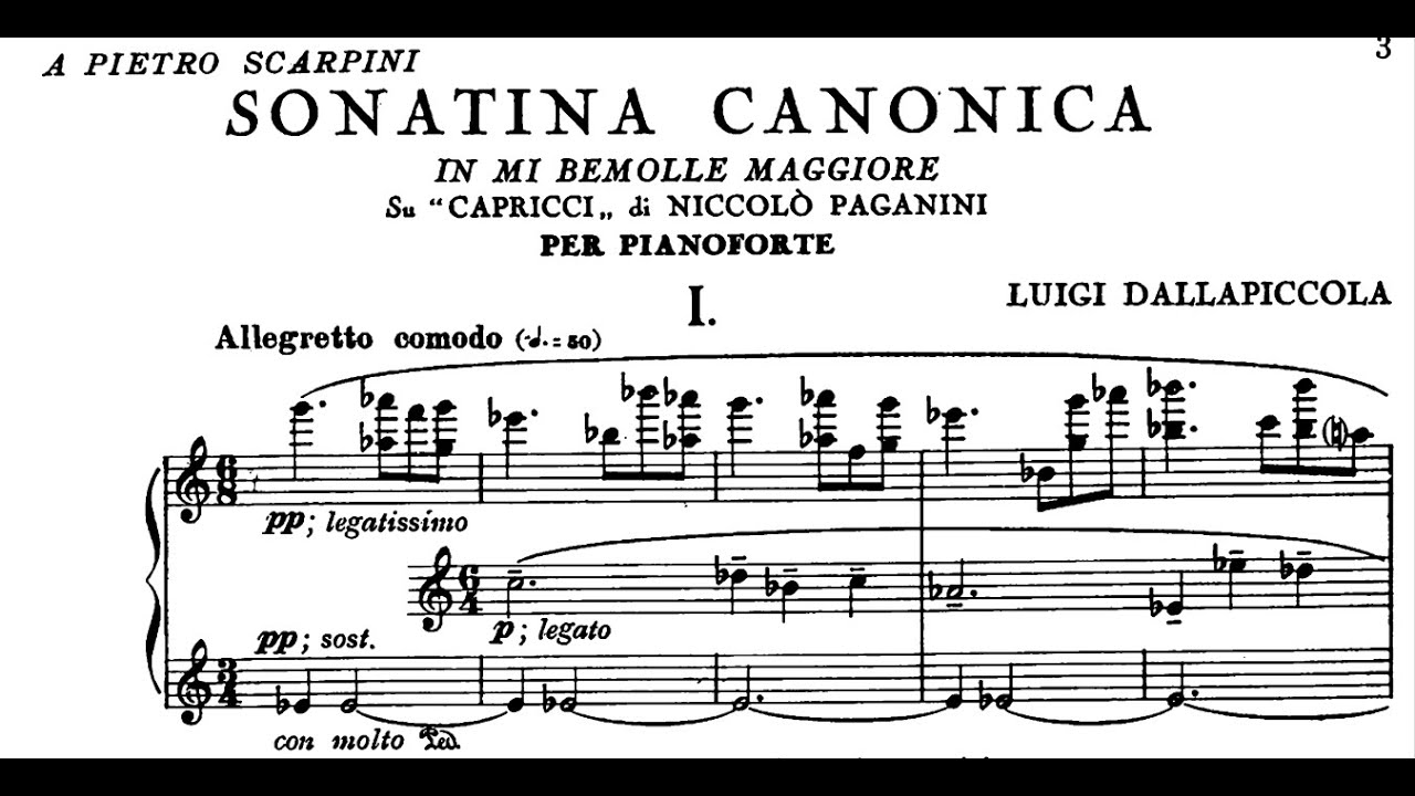 Luigi Dallapiccola - Sonatina canonica su 