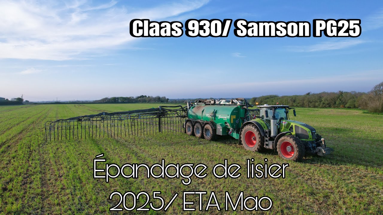 Epandage de lisier 2025 avec l'ETA Mao Claas930/PG25