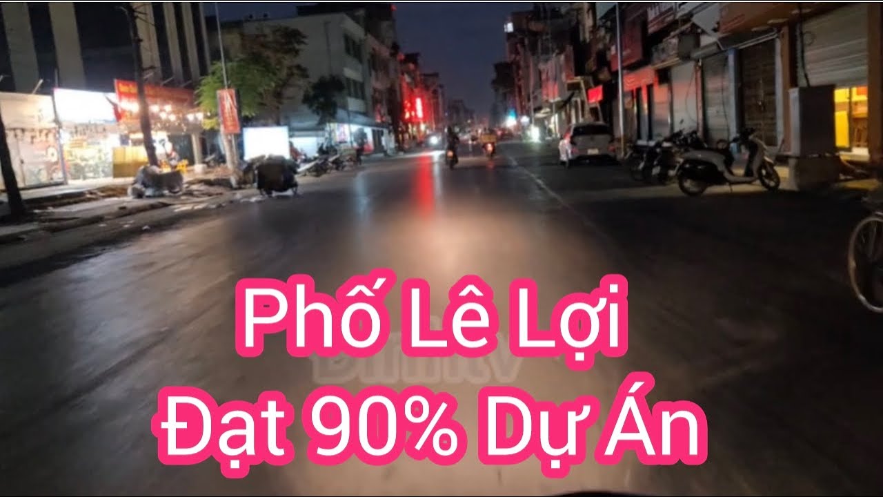 Tiến độ chỉnh trang vỉa hè đường Lê Lợi Hải Phòng