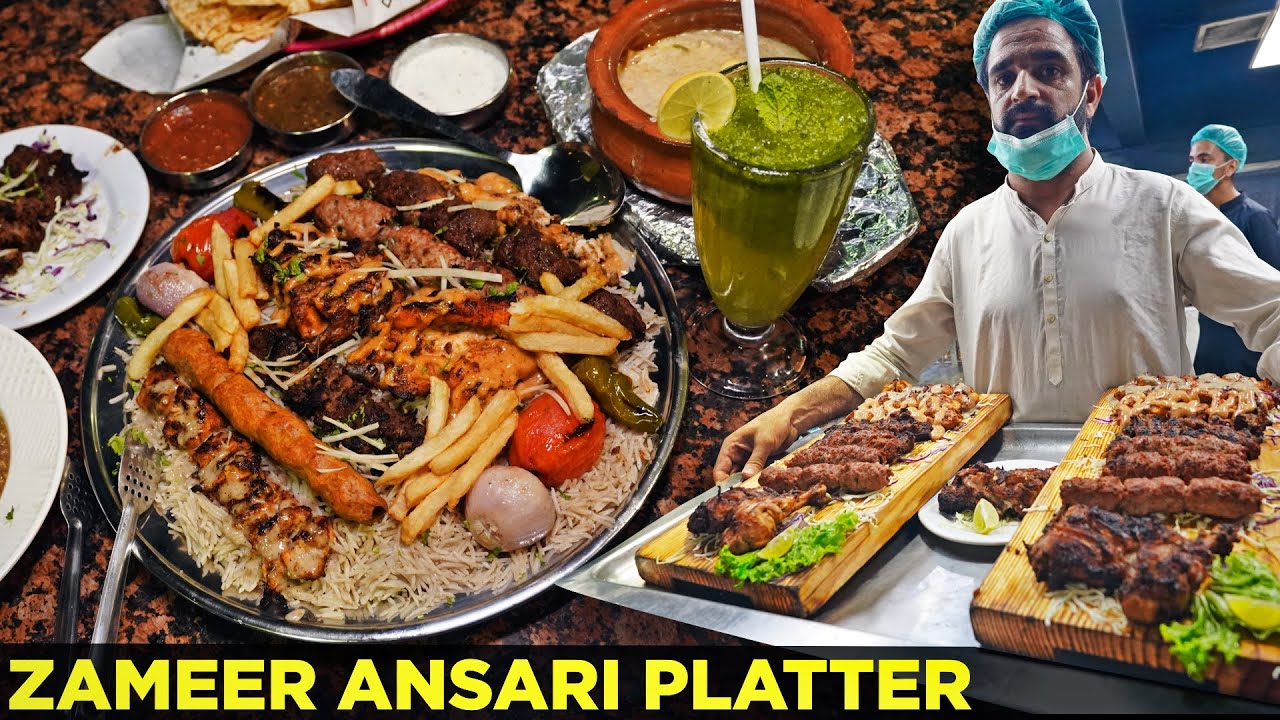 Zameer Ansari ka Smokey BBQ Platter | Paneer Reshmi Handi, Bihari Kabab | Karachi Food Pakistan