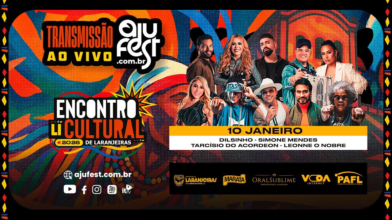 AO VIVO 🔴Encontro Cultural de Laranjeiras/SE | Dilsinho, Simone Mendes e Tarc&iacute;sio do Acordeon |10/01