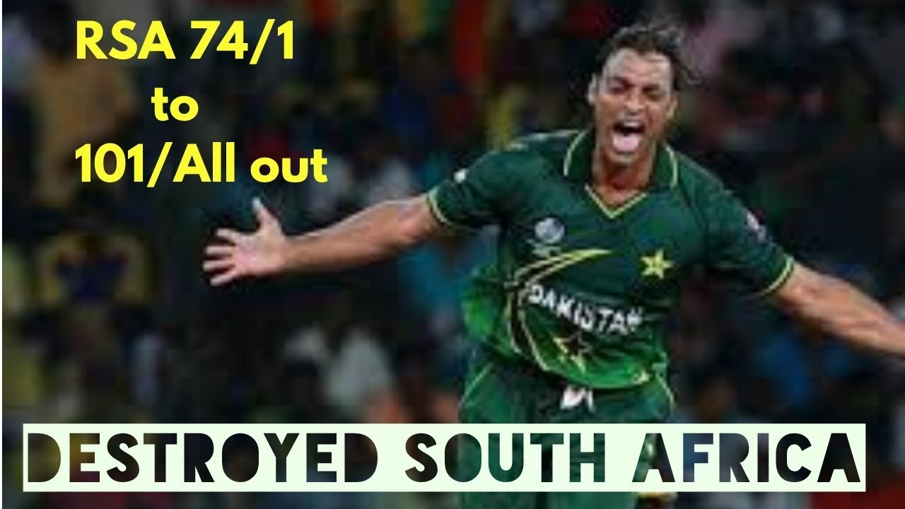 OMG!😱 South Africa 74/1 to 101/All out (Shoaib akhtar destroyed SA)
