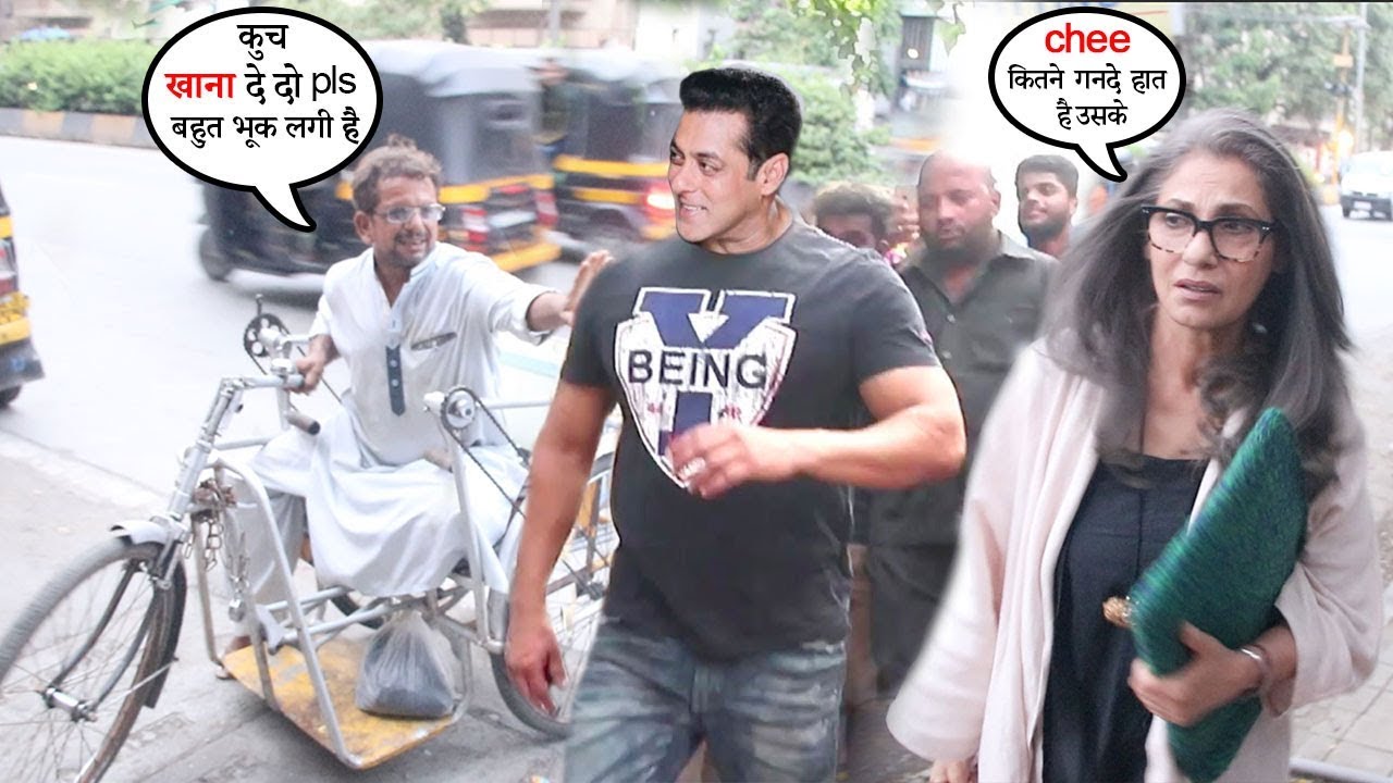 Beggar Asks For Food From Salman Khan & Akshay Kumar's Saasu Dimple Kapadia | See Who Wins Heart
