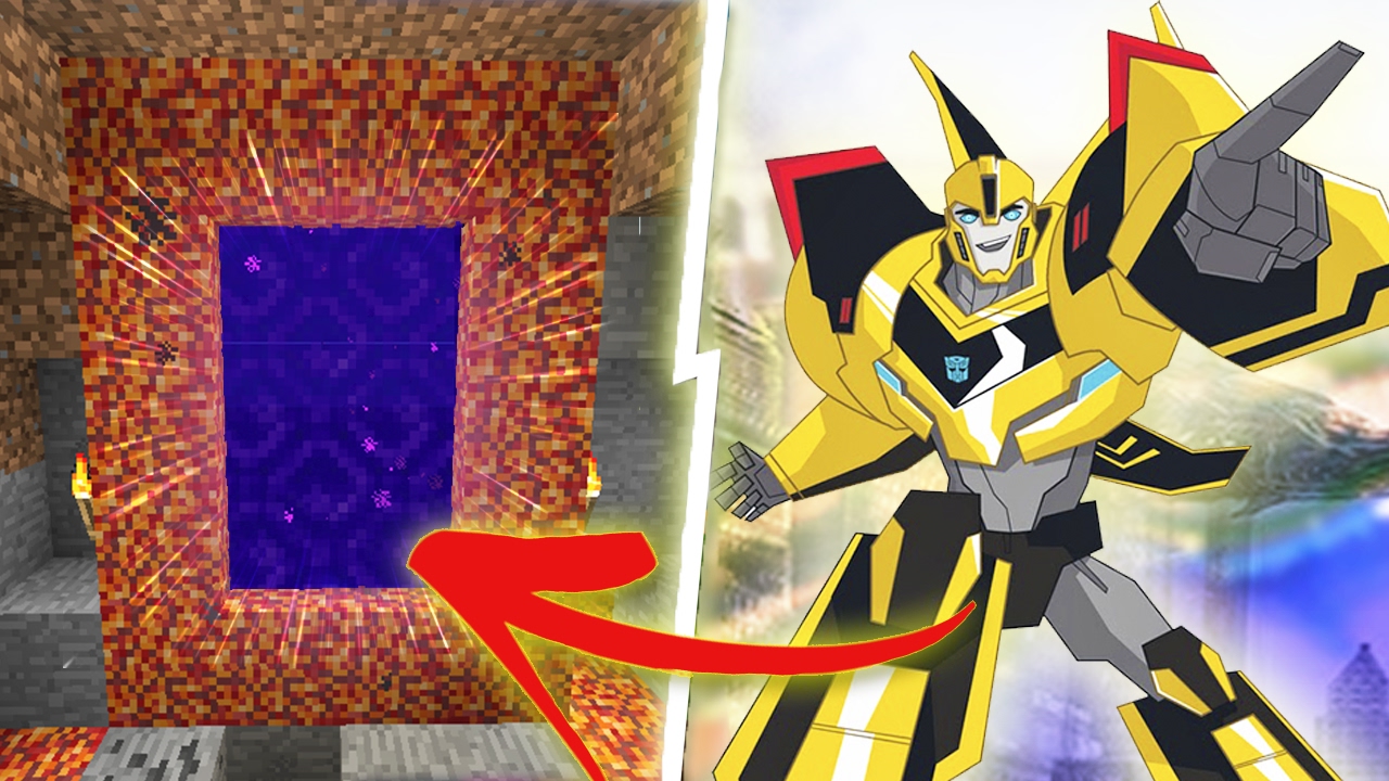COMO FAZER UM PORTAL PARA O MUNDO DO TRANSFORMERS - MINECRAFT