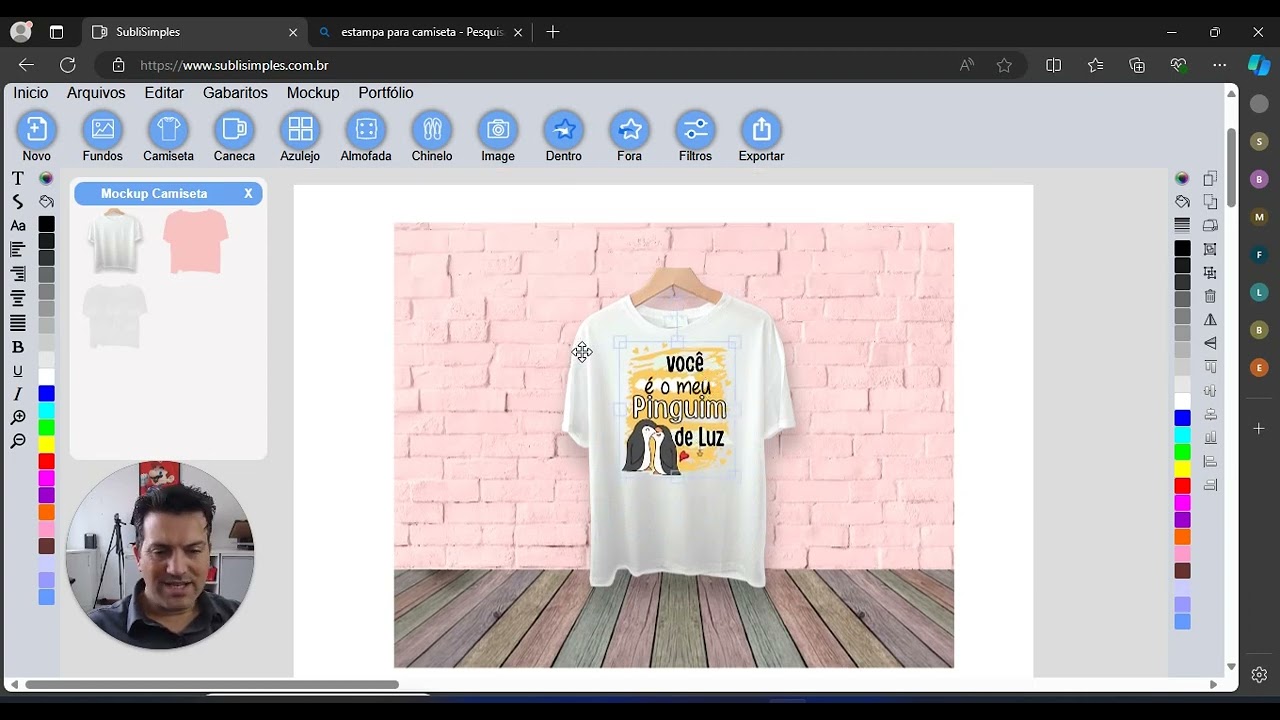 como fazer mockup camiseta sublisimples