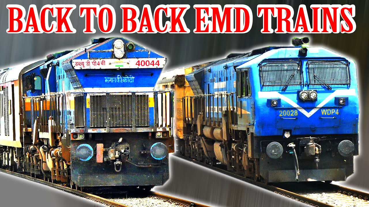 BACK to BACK EMD DIESEL hauled TRAINS !! Indian Railways