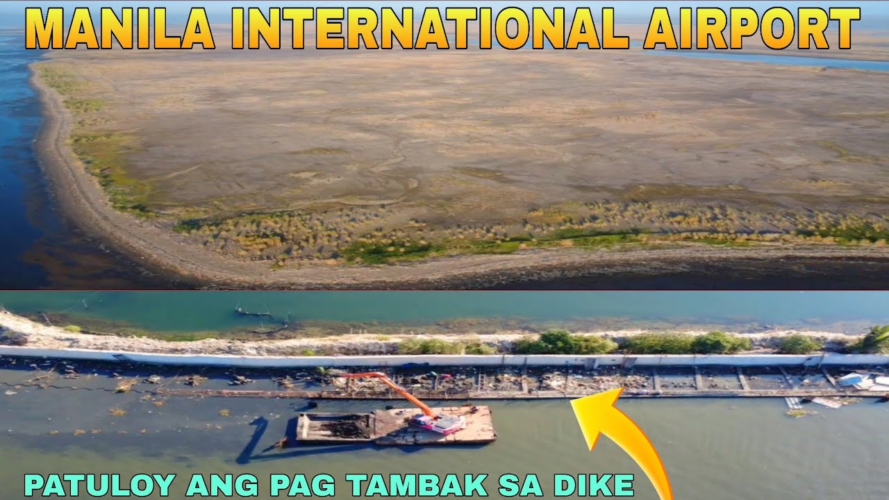 Строительство продолжается в районе дамбы/международного аэропорта Манилы, город Талитип, провинц...