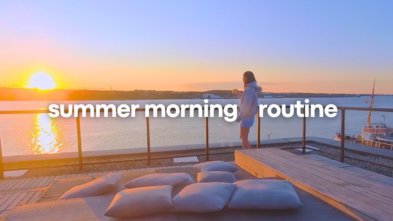 my ideal morning routine for summer ☀️ | watching sunrise, coffee & avocado toast | Summer 2025 🍑