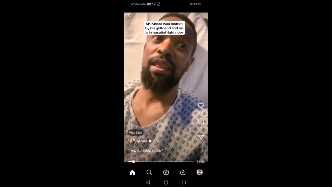 Sk Khoza was assaulted by his girlfriend and now he is In hospital 🙄
