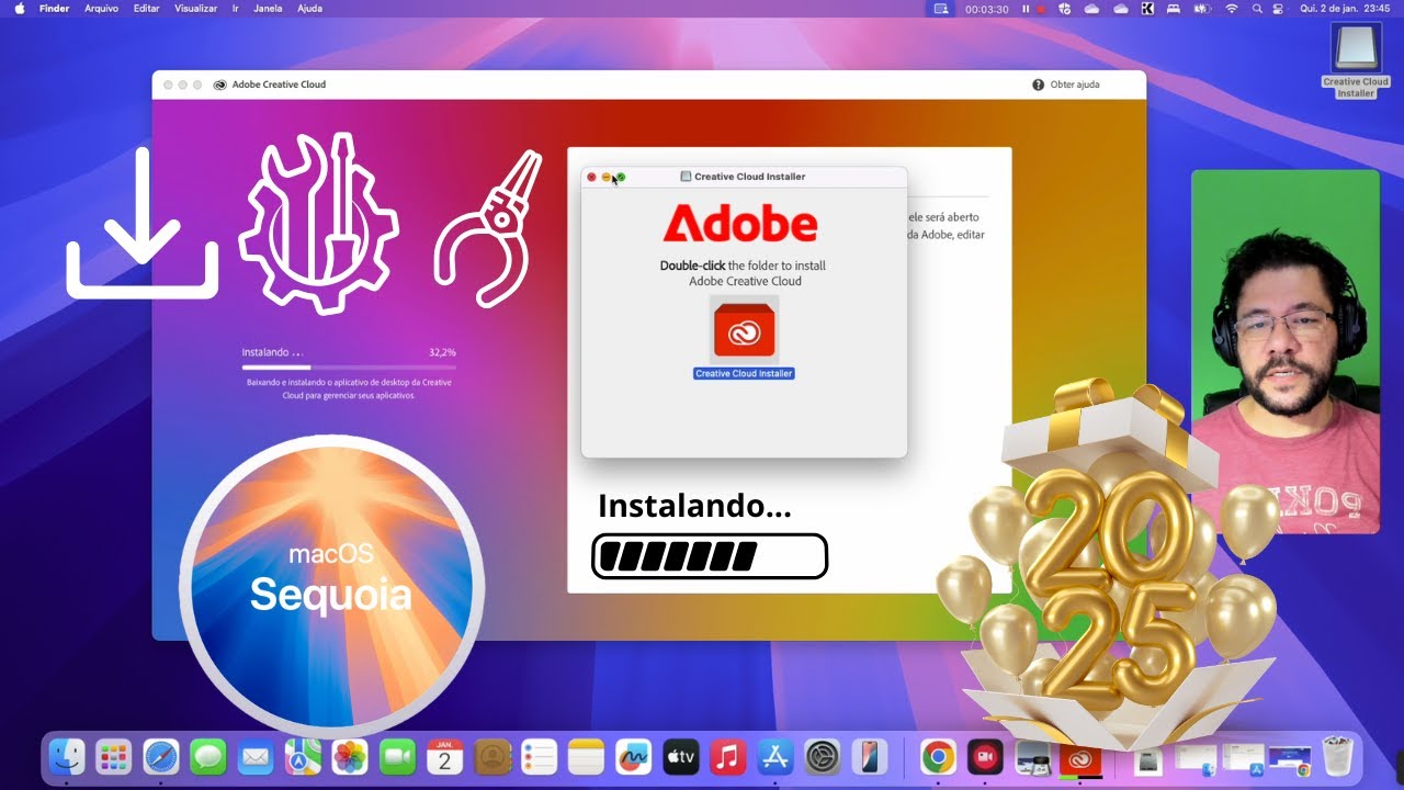 Adobe Creative Cloud e Document Cloud no macOS Sequoia (2025), por Mauricio Cassemiro