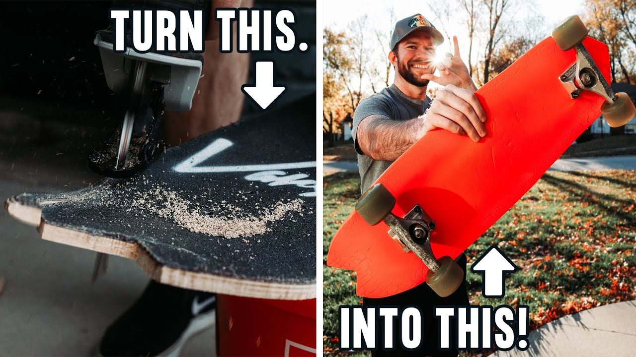 HOW TO DIY A USED SKATEBOARD INTO A NEW OLD SCHOOL CRUISER! (for free!)