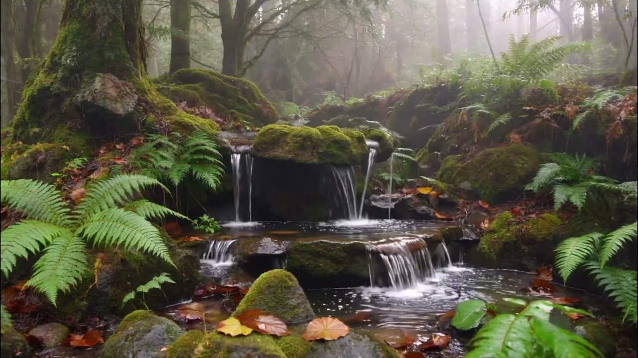 Deep Sleep Music with Waterfall Sounds - Stress Relief, Heal Your Mind with Relaxing Music