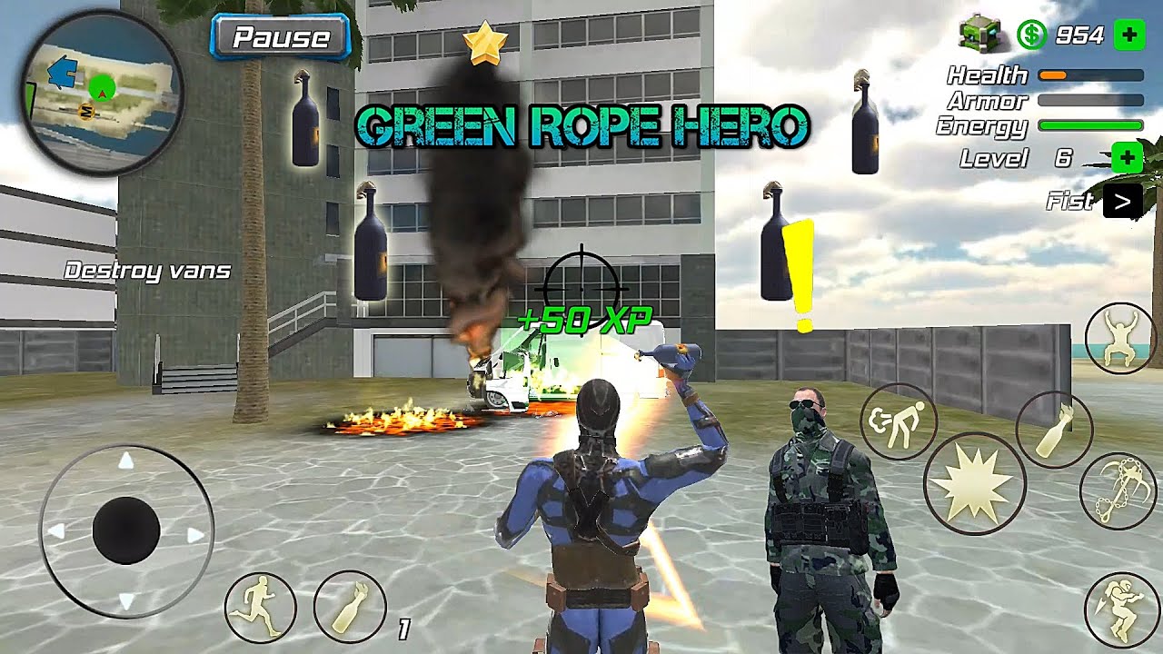 Green Rope Hero: Vegas City #19 Molotov Cocktails - New Husky Mission
