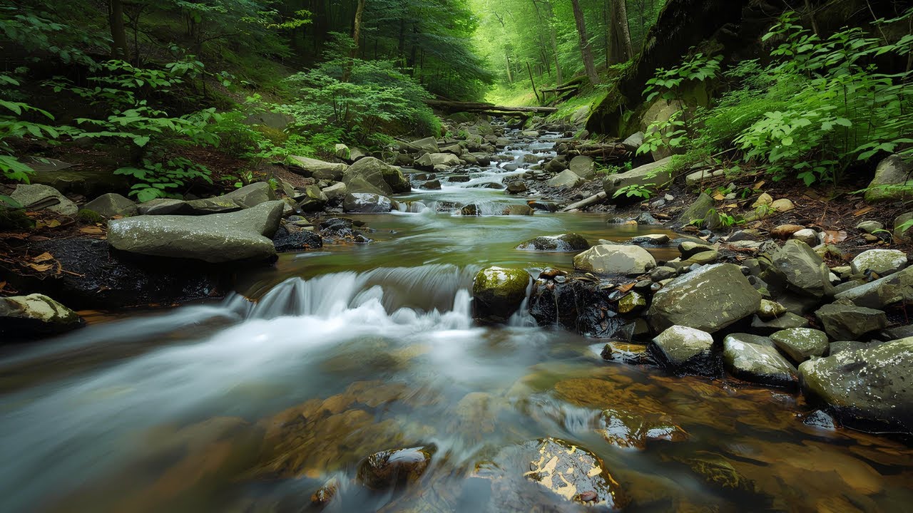 Calm Forest River 🌿 Gentle Flowing Water for Deep Sleep & Relaxation