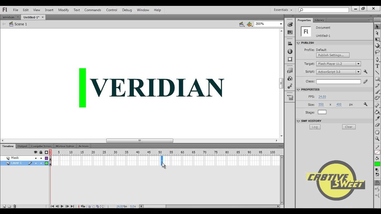 How to create a Mask in Adobe Flash CS6