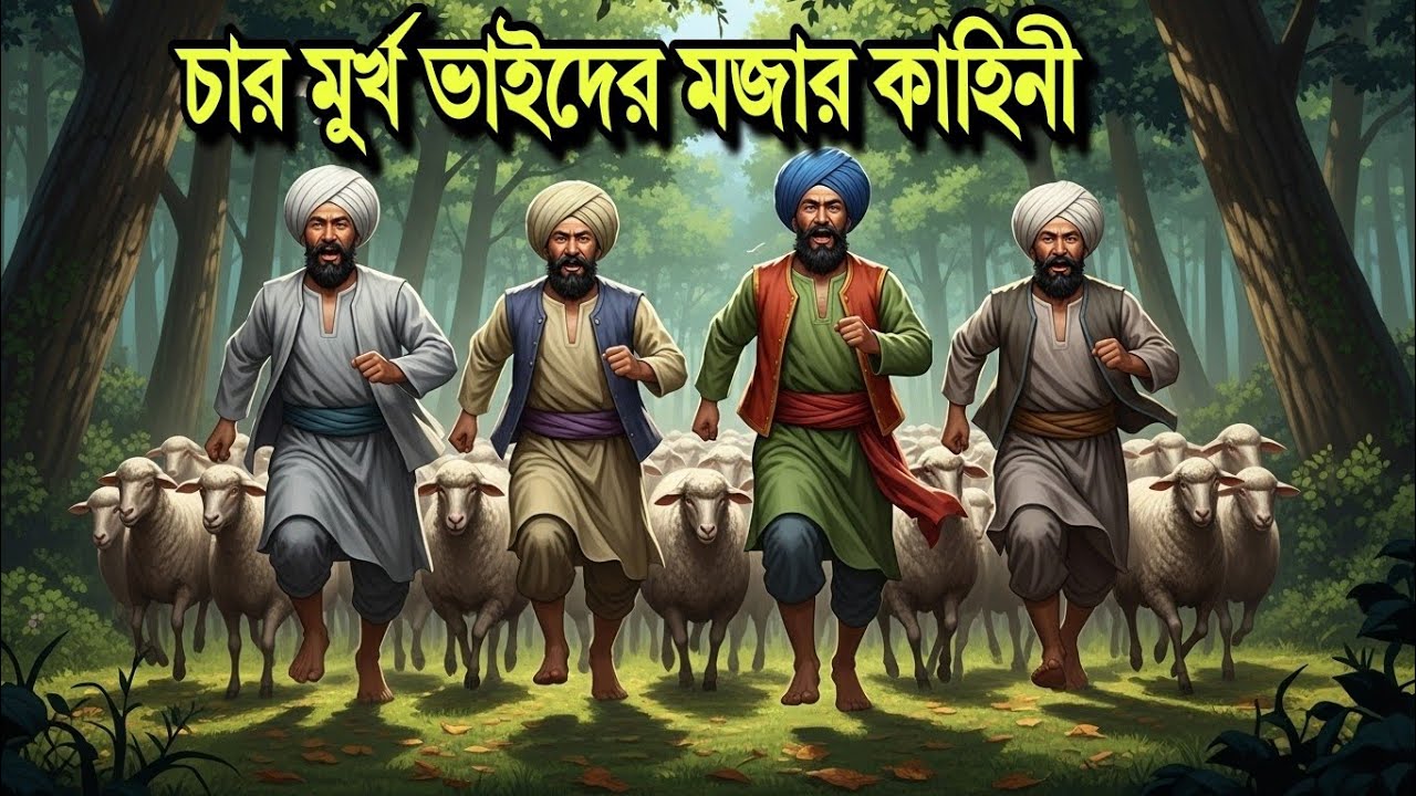 চার মুর্খ ভাইদের মজার কাহিনী। Islamic moral story। Story Of Islam