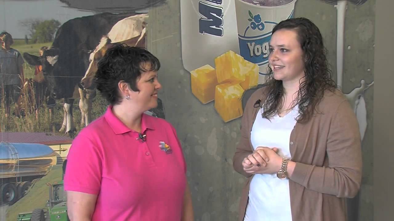 Chris Freland with the Midwest Dairy Association and Logan Worden