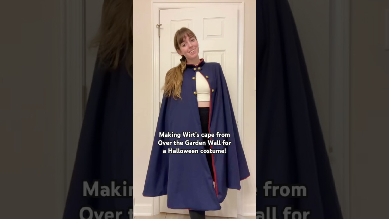 Making Wirt&rsquo;s cape! #overthegardenwall #wirt #halloweencostume #capetutorial #diycosplay #diycostume