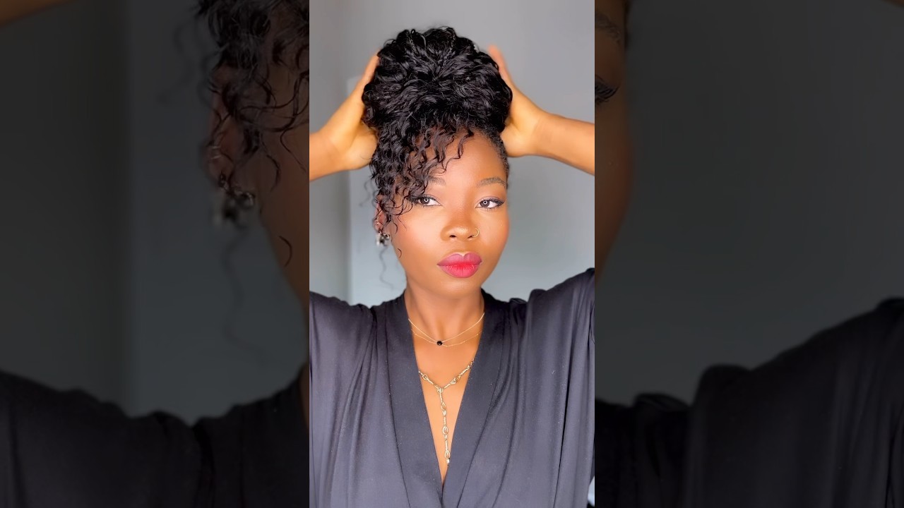 How to do a simple elegant updo with boho braids #protectivestyles #bohobraids #hairtutorial #howto