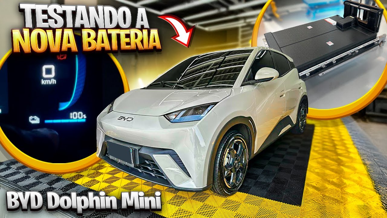TESTANDO A NOVA BATERIA DO BYD DOLPHIN MINI !