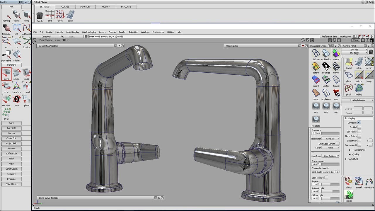 Alias 3D modelling tutorial - Hansgrohe AXOR faucet