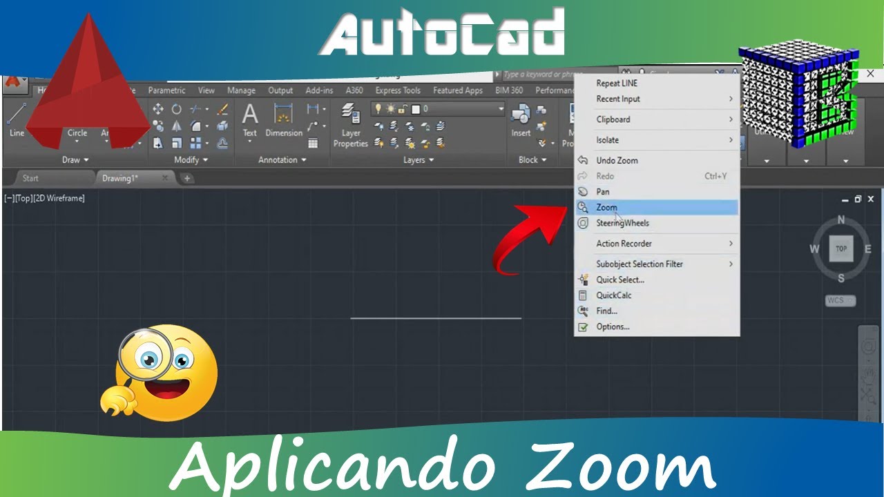 Aplicando Zoom no AutoCad