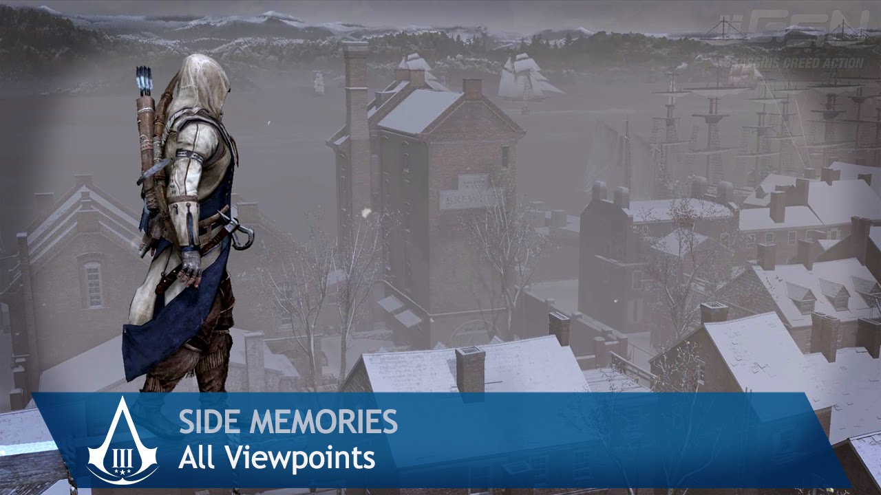 Assassin's Creed 3 - Side Memories - All Viewpoints