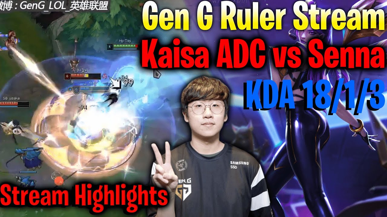 Gen G Ruler Stream Kaisa ADC Destroy KR Challenger [Stream Highlights]