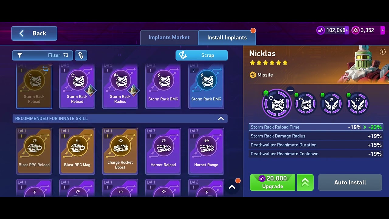 Mech Arena | Storm Rack Reload Implant