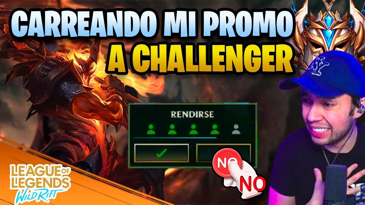 ¡TIRAN SURRENDER EN MI PROMO A RETADOR! - PARTIDA ÉPICA CON HECARIM S11 WILD RIFT