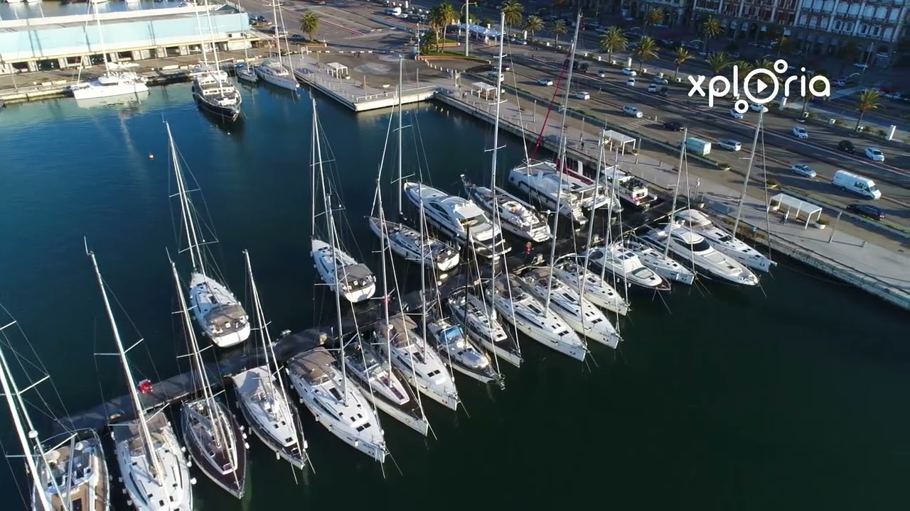 Cagliari main port,  Sardinia, Italy 2018.03 aerial video