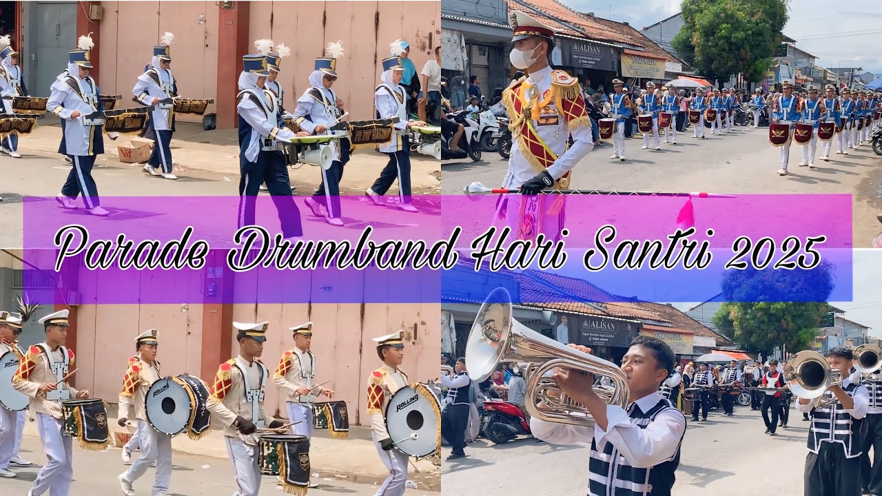 PARADE DRUMBAND DI KARNAVAL BUDAYA HARI SANTRI NASIONAL 2025 PCNU KABUPATEN PEKALONGAN