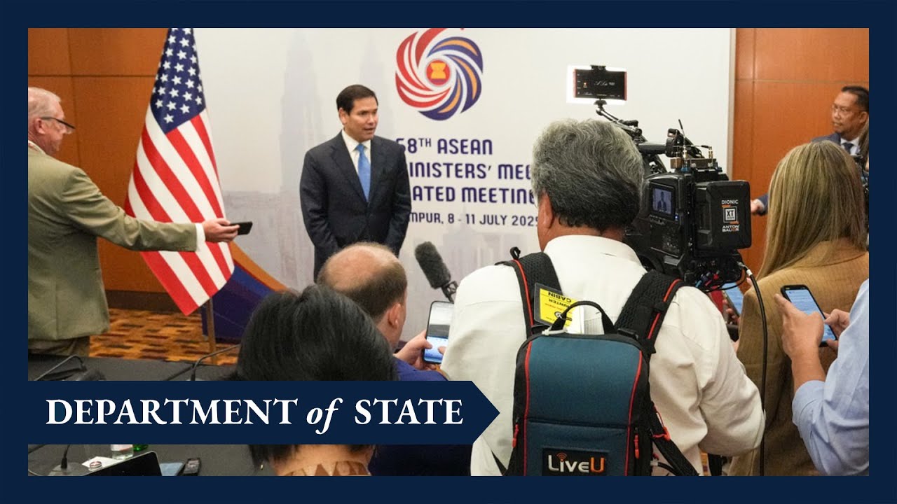 Secretary Rubio speaks with the press in Kuala Lumpur, Malaysia