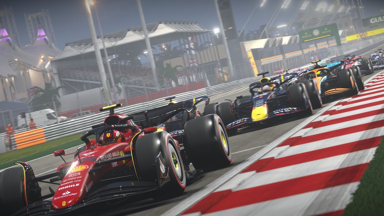F1 22 Bahrain Grand Prix Night Race Gameplay