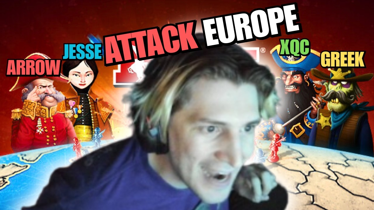xQc is the BEST GENERAL in Risk: Global Domination with Jesse, Greek, and Arrow