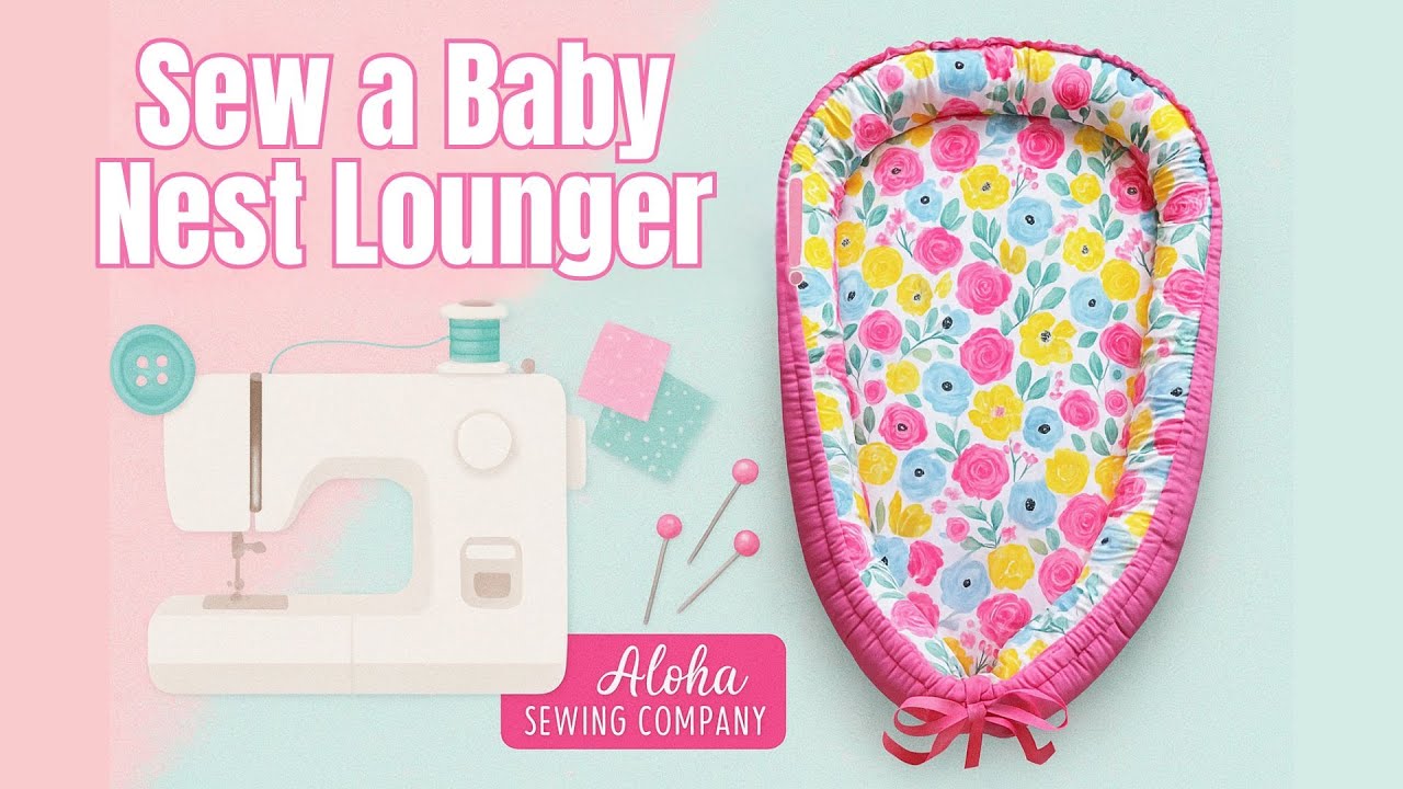 ♡ Sew a Newborn & Baby Lounge Nest! (18 inch Doll Bed & Pets too) Printable Sewing Pattern Included!