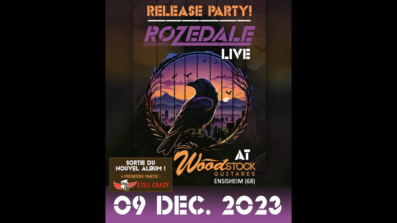 Rétrospective - ROZEDALE (blues rock) + Still Crazy chez Wood Stock Guitares - 9/12/2023