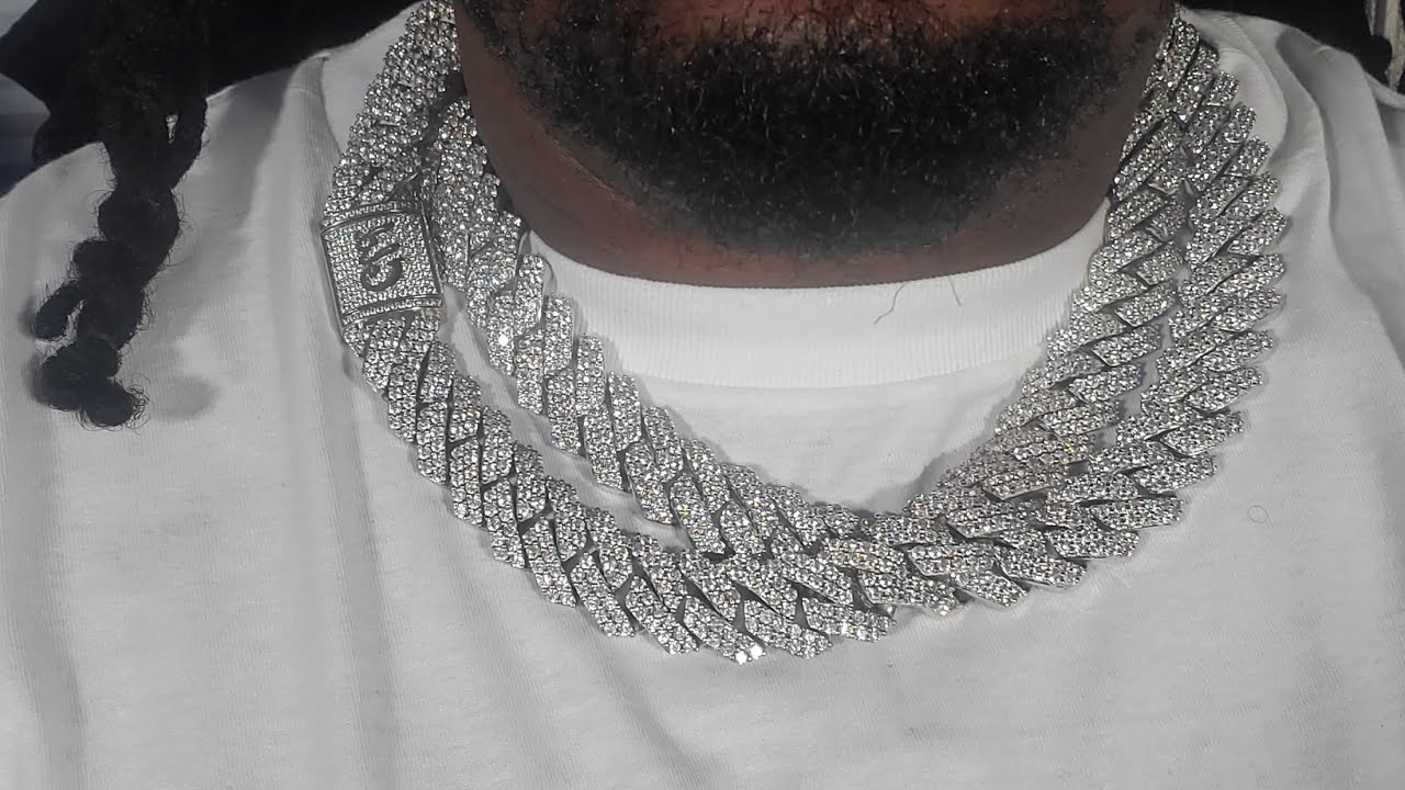 shop gld an driptalkjewelry 19mm white gold cuban link chain