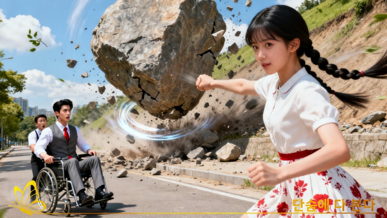 거대한 바위가 총재에게 떨어지려는 순간, 촌애가 달려와 그대로 부숴버렸다! 사랑 시작!#ceo