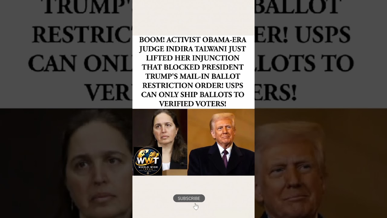 🚨 Judge Lifts Injunction Over Trump Mail-In Ballot Order #shorts