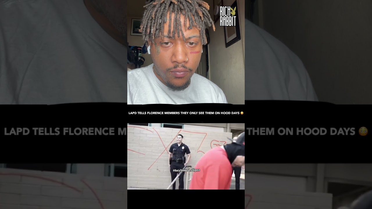 LAPD TELLS FLORENCE MEMBERS THEY ONLY SEE THEM ON HOOD DAYS 😳#losangeles