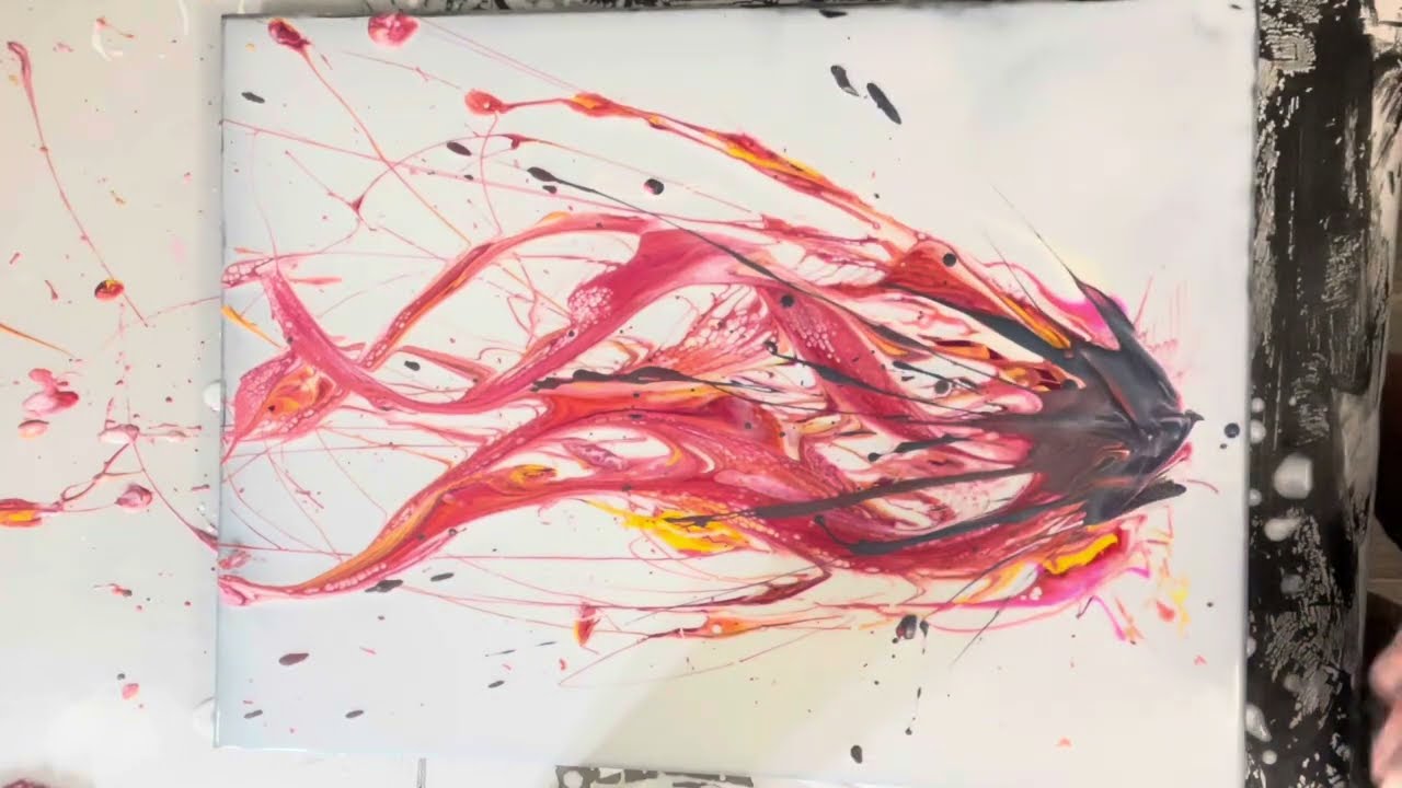 NINJA WEDGE SWIPE Fire 🔥  #arttechnique #fluidart #painting